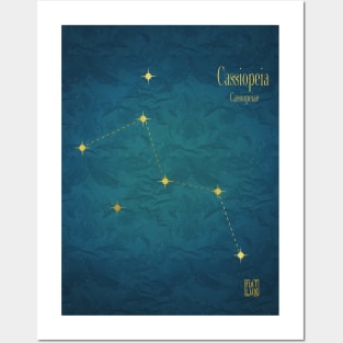 Night Sky Constellations - Cassiopeia Posters and Art